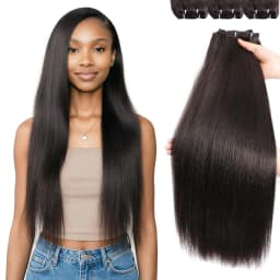 15A Straight Human Hair Weave Brazilian Weave 100% Human Hair Curly Weave Straight Human Hair Delivery in France Within 2-3 Business Days