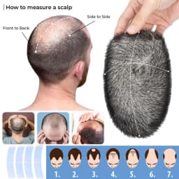 TESS Men Hair Wig 100% Human Hair Men Toupee Buzz Cut Hair System Super Thin Skin Natural Black Short Hair Pieces Wigs for Male