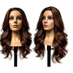 95% Real Hair Mannequin Head with Shoulders, 26 Inch Long Straight Hair, Training Head for Hairdresser Practice Cutting Styling