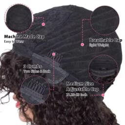 Short Pixie Bob Cut Human Hair Wigs With Bangs Afro Kinky Curly Full Machine Wig Highlight Honey Blonde Colored Wigs For Women