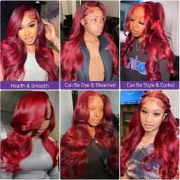 13X6 13X4 Hd Lace Human Hair Wigs Wine Red 99J Body Wave Lace Front Wigs Burgundy Lace Frontal Wig For Black Women Colored Wigs