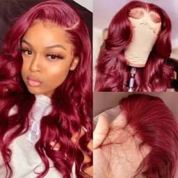 13X6 13X4 Hd Lace Human Hair Wigs Wine Red 99J Body Wave Lace Front Wigs Burgundy Lace Frontal Wig For Black Women Colored Wigs