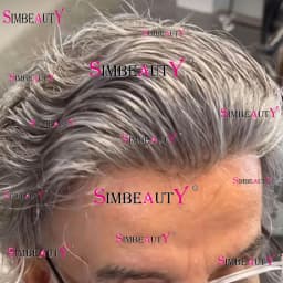 Dark Brown 1B65 Black Grey Natural Hairline Durable Men‘’s Toupee 100% Human Hair Wig Microskin Silicone Full PU Capillary Pro