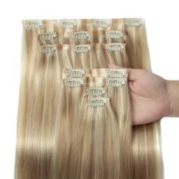 Seamless PU Clip In Hair Extensions Human Hair Invisible PU Clip on Hair For Thin Raw Hair 7PCS 12-24inch 100G-120G