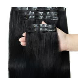 Seamless PU Clip In Hair Extensions Human Hair Invisible PU Clip on Hair For Thin Raw Hair 7PCS 12-24inch 100G-120G