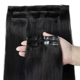 Seamless PU Clip In Hair Extensions Human Hair Invisible PU Clip on Hair For Thin Raw Hair 7PCS 12-24inch 100G-120G
