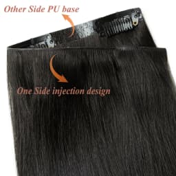 Seamless PU Clip In Hair Extensions Human Hair Invisible PU Clip on Hair For Thin Raw Hair 7PCS 12-24inch 100G-120G