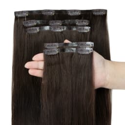 Seamless PU Clip In Hair Extensions Human Hair Invisible PU Clip on Hair For Thin Raw Hair 7PCS 12-24inch 100G-120G