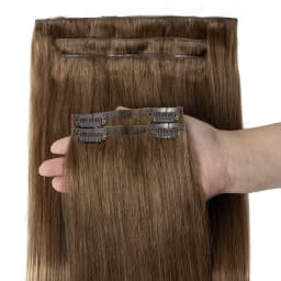 Seamless PU Clip In Hair Extensions Human Hair Invisible PU Clip on Hair For Thin Raw Hair 7PCS 12-24inch 100G-120G