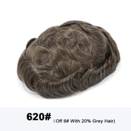 Full Lace Men's Wig Natural Human Hair Toupee Wig Man French Lace Male Hair Prosthesis Bleach Knots Wigs Hair System For Man
