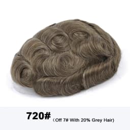 Full Lace Men's Wig Natural Human Hair Toupee Wig Man French Lace Male Hair Prosthesis Bleach Knots Wigs Hair System For Man