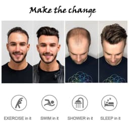 Full Lace Men's Wig Natural Human Hair Toupee Wig Man French Lace Male Hair Prosthesis Bleach Knots Wigs Hair System For Man