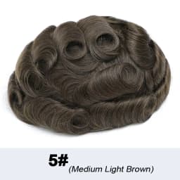 Full Lace Men's Wig Natural Human Hair Toupee Wig Man French Lace Male Hair Prosthesis Bleach Knots Wigs Hair System For Man