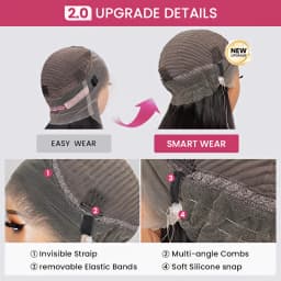 No Glue Upgrade Invisi Strap 360 Full HD Lace Frontal Kinky Curly Wig Black Human Hair 360 Drawstring Deep Water Wigs Glueless