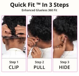 No Glue Upgrade Invisi Strap 360 Full HD Lace Frontal Kinky Curly Wig Black Human Hair 360 Drawstring Deep Water Wigs Glueless