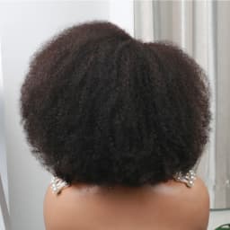 Afro Kinky Curly 250 Density 13x4x2 T Part Lace Wigs Short Bob Wig Human Hair Wigs 14 Inch Short Curly Afro Wigs for Woman