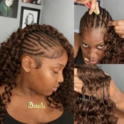 Chocolate Brown Burmese Curly Hair Crochet Bundles 18 Inch 50g Pre-Separated Feather Crochet Hair Wet and Wavy Invisible Crochet Hair Extensions