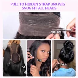 Invisi Strap Snug Fit 360 Full Lace Wig HD Transparent Lace Frontal Body Wave Glueless Human Hair Ready To Wear Wig