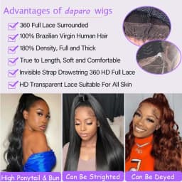 Invisi Strap Snug Fit 360 Full Lace Wig HD Transparent Lace Frontal Body Wave Glueless Human Hair Ready To Wear Wig