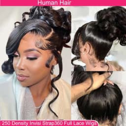 Invisi Strap Snug Fit 360 Full Lace Wig HD Transparent Lace Frontal Body Wave Glueless Human Hair Ready To Wear Wig
