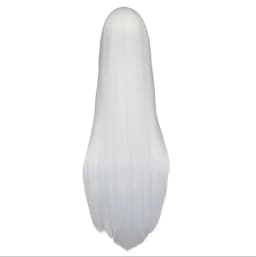 White Wig 100CM/40 Inches Synthetic Heat Resistant Fiber Long Halloween Costume Cosplay Carnival Straight Hair