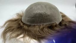 Invisible Knot Natural Hairline Men Toupee 100% Euro-Touch Human Hair Front Toupee