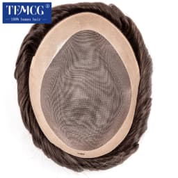 Male Hair Prosthesis Fine Mono,High Quaitly, Breathable and Durable Toupee For Men 100% Natural Human Hair Toupee Wigs For Men