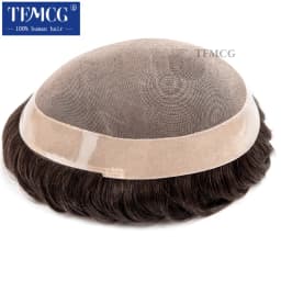 Male Hair Prosthesis Fine Mono,High Quaitly, Breathable and Durable Toupee For Men 100% Natural Human Hair Toupee Wigs For Men