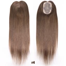 Honey Blonde Human Hair Toppers for Women 16Inch Straight Clip In Remy Hair Extensions Mono Base Topper Hairpiece for Thin Hair