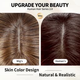 Ombre Golden Brown 100% Remy Human Hairs for Women Natural Daily Straight 12inch Short Human Hair Wigs with Bangs Heat Resistant