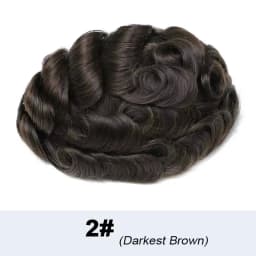 Band Style 8x10" Human Hair Mens Toupee Fine Mono and Thin Skin Base Hair Replacement System Breathable Toupee Durable Hairpiece