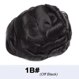 Band Style 8x10" Human Hair Mens Toupee Fine Mono and Thin Skin Base Hair Replacement System Breathable Toupee Durable Hairpiece