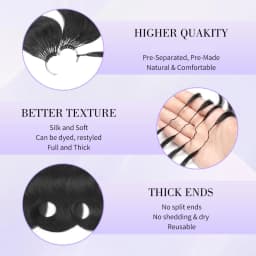 Crochet Human Hair Body Wave Miracle Knots Crochet Human Hair 300g Vietnamese Human Crochet Hair for Women Lightweight Knotless Feather Crochet Human Hair Natural Black