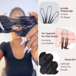 Crochet Human Hair Body Wave Miracle Knots Crochet Human Hair 300g Vietnamese Human Crochet Hair for Women Lightweight Knotless Feather Crochet Human Hair Natural Black
