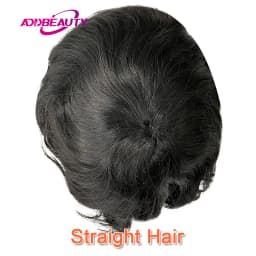 20mm Curly Men's Capillary Prothesis Fine Mono NPU Men Toupee Indian Human Hair Wigs Straight Wave Human Hair System Man Topper