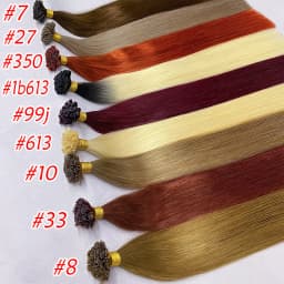 K Tip Hair Extensions Keratin Human Hair 14A Fusion Hair Extension Italy Keratin Glue Machine Remy 12-24inch 30 50G/pack