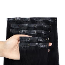 Invisible PU Clip In Hair Extension Human Hair Injected PU Tape Weft Clip in Extension 7Pcs/set 12-24inch 100G 120G Clip On Hair