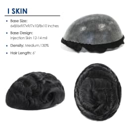 Gloryhair 0.12-0.14mm Injected Toupee for Man Natural Realistic Hair Prosthesis Capillary Hair Piece Wig For Hair Loss Man
