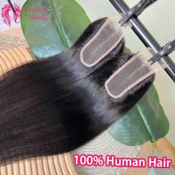Light Yaki Straight 2x6 HD Lace Frontal Closure Only Natural Color 100% Raw Virgin Human Hair Deep Parting Pre Plucked Hair