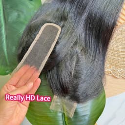 Light Yaki Straight 2x6 HD Lace Frontal Closure Only Natural Color 100% Raw Virgin Human Hair Deep Parting Pre Plucked Hair