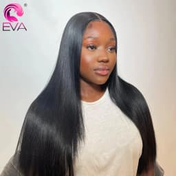 Eva Real HD Lace Wigs Straight 2x6 HD Lace Closure Wig Deep Part Pre Plucked Melt All Skins Invisible HD Human Hair Closure Wigs