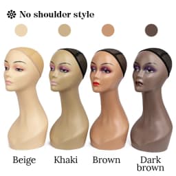 Half Shoulder Dummy Head 6Pcs/Box Fiber Glass Mannequin Head With Bottom Cover Wig Display Stand Female Mannequin Head For Wig