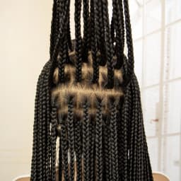 Synthetic Full Lace Cornrow Braided Wigs 36 Inches Lace Frontal Square Knotless Box African Braiding Wig for Black Women