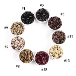 10000pcs/bag 4.0*3.6*6.0mm Copper Flared Flaring Micro Rings Tube Euro Locks for Feather Human Hair Extensions Tools Accessories