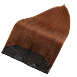 LaaVoo Fishing Wire Hair Extension For Women 12-20inch 100% Real Brazilian Human Hair Straight Natural Fish Line Hair Weft Hair