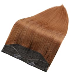 LaaVoo Fishing Wire Hair Extension For Women 12-20inch 100% Real Brazilian Human Hair Straight Natural Fish Line Hair Weft Hair