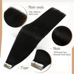 Full Shine Tape in Human Hair Extension Pure Color 20pcs 26-28inch Tape in Hair Extensions Seamless Skin Weft Adhesive Glue