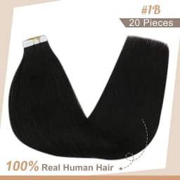 Full Shine Tape in Human Hair Extension Pure Color 20pcs 26-28inch Tape in Hair Extensions Seamless Skin Weft Adhesive Glue