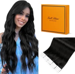 Full Shine Tape in Human Hair Extension Pure Color 20pcs 26-28inch Tape in Hair Extensions Seamless Skin Weft Adhesive Glue
