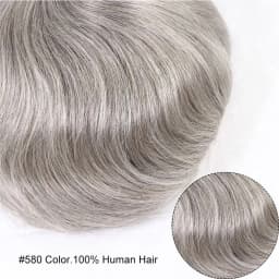 Human Hair Prosthesis for Men's Toupee Breathable Mono Toupee PU Double Knot Male Wig Unit Hairpiece Replacement System 8x10Inch